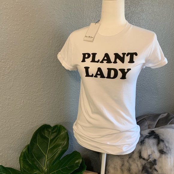 Bella Canvas Tops - Plant Lady White Canvas Tee S